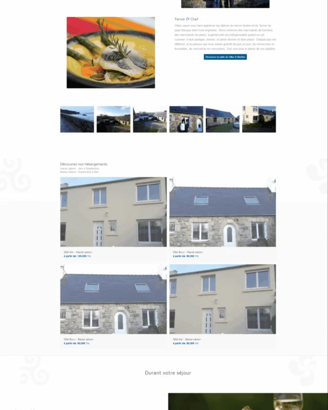Gîte Kerburu, Site Vitrine