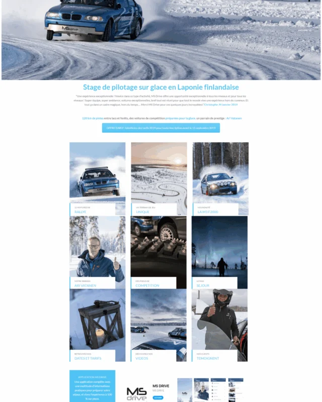 MS Drive Laponie, Site Vitrine