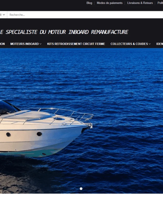 Aperçu du site Marine Motors